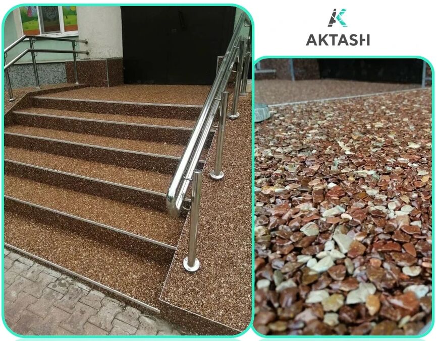 Steinteppiche und Aktash-Produkte.